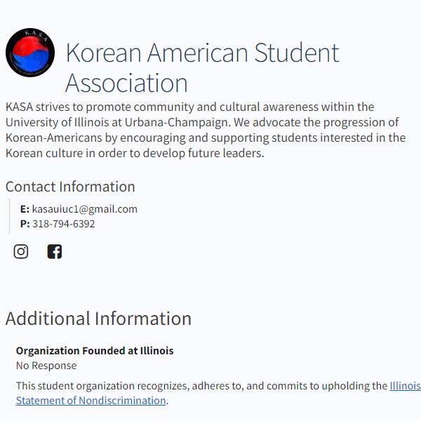 Korean American Student Association at UIUC - Korean organization in Champaign IL